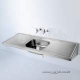 Armitage Shanks Doon S5849 1800 X 600mm No Tap Holes Dd Sink Ss