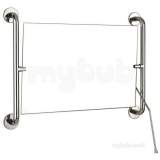 Delabie Adjustable Mirror Plus Handle 420x600 Polished Stainless Steel