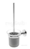 52.012 Genoa Glass Brush Holder Chrome