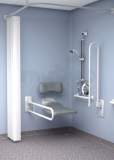 Conc. Doc M Shower Pack Rails P.seat Wh