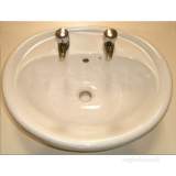 Advent Ad4532 Two Tap Holes Vanity Basin White Ad4532wh