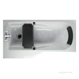 All Offset Family Bath 1700x750 Left Hand Complete 2 Tap Ta8722wh