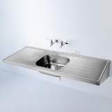 Armitage Shanks Doon Sink 120 X 65 Pol S/s Rd 2hnofbn H63tb