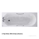 Related item Option Bath 1700x700 2 Tap Inc Grips Ot8522wh