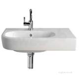 Quinta Offset Washbasin 650x400 Right Hand Shelf 1 Tap Qt4011wh