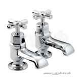 BRISTAN ART DECO BATH TAPS PAIR CP