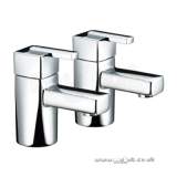 Bristan Qube Bath Taps Pair Chrome Plated Qu 3/4 C