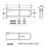 Armitage Shanks Contour 21 65cm Hinged Support Arm S648236