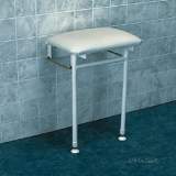 Cushned Shower Seat C/w Leg And Adj. Feet Wh