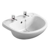 Ideal Standard Studio E1780 560mm Two Tap Holes Semi-countertop Basin White