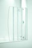 Related item Coram 4 Folding Screen 865mm Chrome/plain Glass