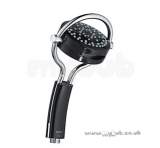 Mira 360i Showerhead Black/chrome