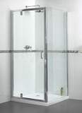 Fen0897aqu Polished Silver Shine Clear Glass Pivot Shower Door 1850x900mm