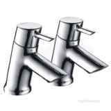 Bristan Ae 1/2 C Polished Chrome Acute Double Handle Deck Mount Basin Taps 112 Mm