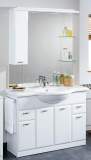 Hib 993.202132 White Denia Bathroom En Suite Cupboard With Lower Mirror Panel