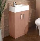 Hib 1380060 Medium Oak Revio Metro Floor Standing Cloakroom Unit Two Door