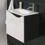 Hib 1420041 Black/white Sienna 500x405mm Vanity Wc Unit Soft Close Drawer
