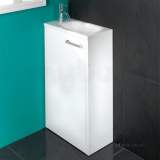Hib 9602400 White Sienna Sienna 500x845mm Solo Furniture Free Standing Unit Cloakroom