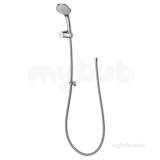 IDEAL STANDARD Chrome Idealrain Shower Kit with 100mm 3 Function Hand Set Wall Bracket and 1.8m Hose