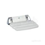 Mira 2.1536.128 White Wall Mount Folding Shower Seat 95.5 Kg Capacity 350mm Width