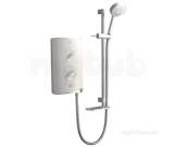 Mira 1.1746.002 White/chrome Sport 9.0 Kw Electric Shower With 4 Spray Handshower