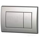 Pegler Yorkshire 4p9056 Matt Chrome Dream Dual Flush Plate For Concealed Wc Frame