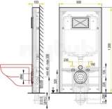 Pegler Yorkshire 4p9013 Grey Slimframe Resin Cover For Concealed Wc Frames