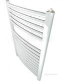Stelrad 147009 White Curved Ladder Heated Towel Rail 1200x600mm