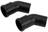 Related item 7716191089 Black Plume Elbow 45 Deg 2 Pack