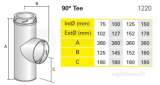 Rite Vent B-vent 90 Deg Tee 100mm