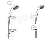 Rwc Contemporary Exp H/p Shower Kit Cp