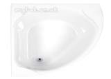 23-4081l Scandia 1550 X 950 Left Hand 5mm White