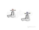 Swan cross-turn basin pillars chrome plated 0.5 inch