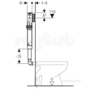 Geberit Commercial Sanitary Systems -  Sigma 8cm Concealed Cistern Up720