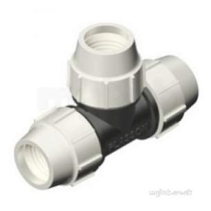 Plasson Fittings -  40mm Plasson 90 Deg Tee 7040 7040fff