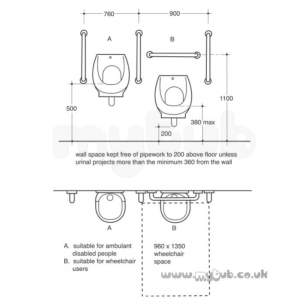 Armitage Sandringham Select -  Armitage Shanks Sandringham S6103 Urinal Bowl White