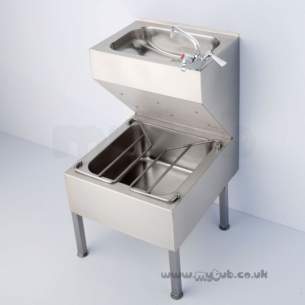 Armitage Shanks Commercial Sanitaryware -  Armitage Shanks S6509 500 X 600mm Janitorial Unit Ss