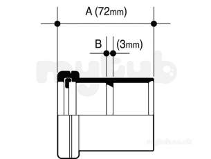 2m124w White Osma 50mm Expansion Socket