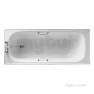 Armitage Shanks Steel Baths -  Armitage Shanks Sandringham Orima S1707 1700 Two Tap Holes Bath-no Grp Wh