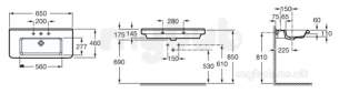 Roca Sanitaryware -  Roca Dama-n 650mm Basin White 327783000