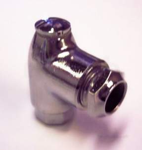 Gas Fire Fittings and Gas Cocks -  12mm Chrome Plated 1 Inch Restrictor Elbow 194g