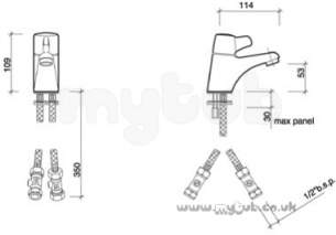 Twyfords Commercial Brassware -  Sf5251 One Tap Hole Spray Mixer Tap Chrome Plated Sf5251cp