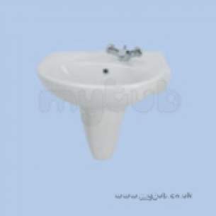 Twyfords Luxury -  Galerie Optimise Right Hand O/set One Tap Hole Basin Wh Gp4021wh