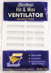 Passive Ventilation Grilles -  Stadium 9 Inch X6 Inch Plastc Hit And Miss Vent Bm476