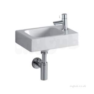 Twyfords Luxury -  3d Washbasin 380x280 Right Hand Offset 1 Tap 3d4811wh