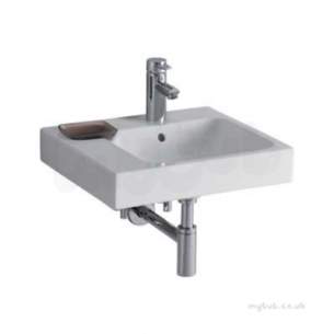 Twyfords Luxury -  3d Washbasin 500x485 With Left Hand Shelf 1 Tap 3d4441wh