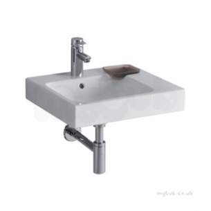 Twyfords Luxury -  3d Washbasin 500x485 With Right Hand Shelf 1 Tap 3d4411wh