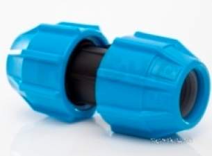 Polyfast Polyethylene Compression Fittings -  Polypipe Straight Coupler 25mm 40025