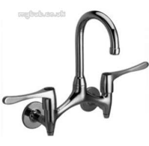 Pegler Healthcare Brassware -  Kliniklene 361025 Wall Mix Single Flow Vs