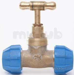 Polyfast Polyethylene Compression Fittings -  Polypipe Gunmetal Stop Cock 25mm 41025